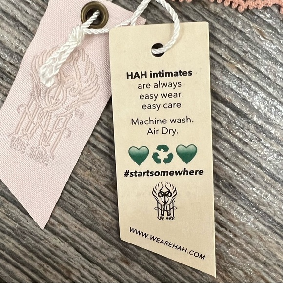 NWT We are HAH Free People Got Ur Back Bra XS Lace & Mesh Bralette Cooper Rose - Picture 9 of 13